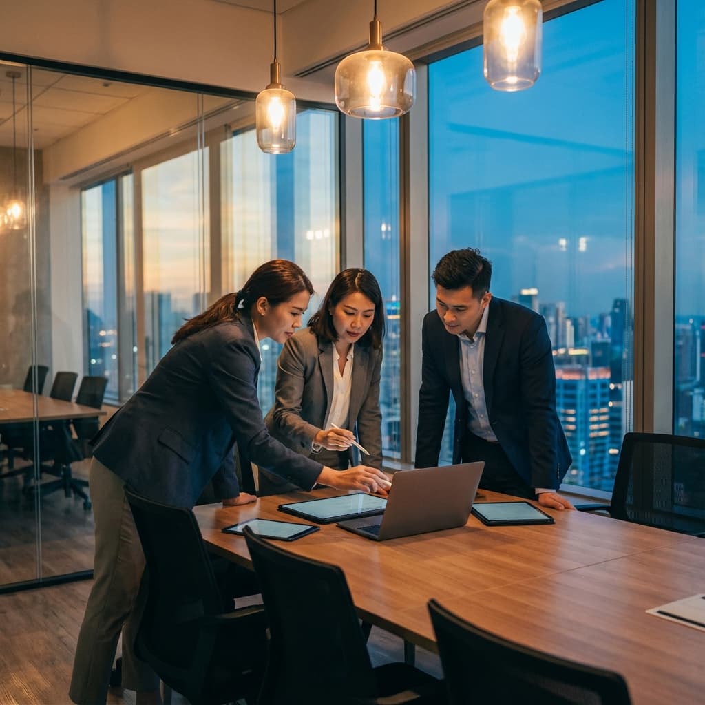 Professional team collaboration